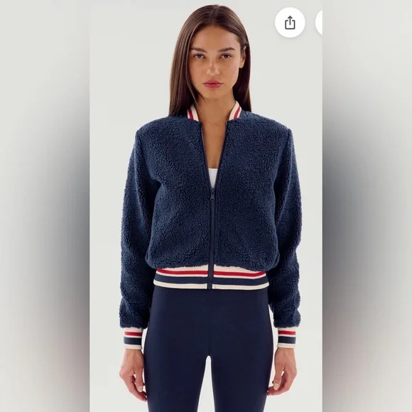 SPLITS59 - Willa Sherpa Jacket - Indigo - Picture 3 of 6